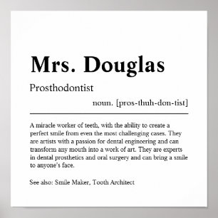 Prosthodontist Personalised Gift Poster