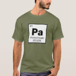 Protactinium / Periodic Table - Pa Element T-Shirt<br><div class="desc">Science-themed t-shirt features the periodic table,  with colorful,  neatly arranged elements,  showcasing atomic numbers,  symbols,  and names. The design highlights key elements in bold,  making it both visually engaging and educational for chemistry enthusiasts.</div>