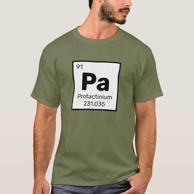 Protactinium / Periodic Table - Pa Element T-Shirt (Front)