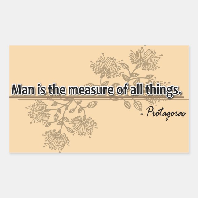 Protagoras Rectangular Sticker (Front)