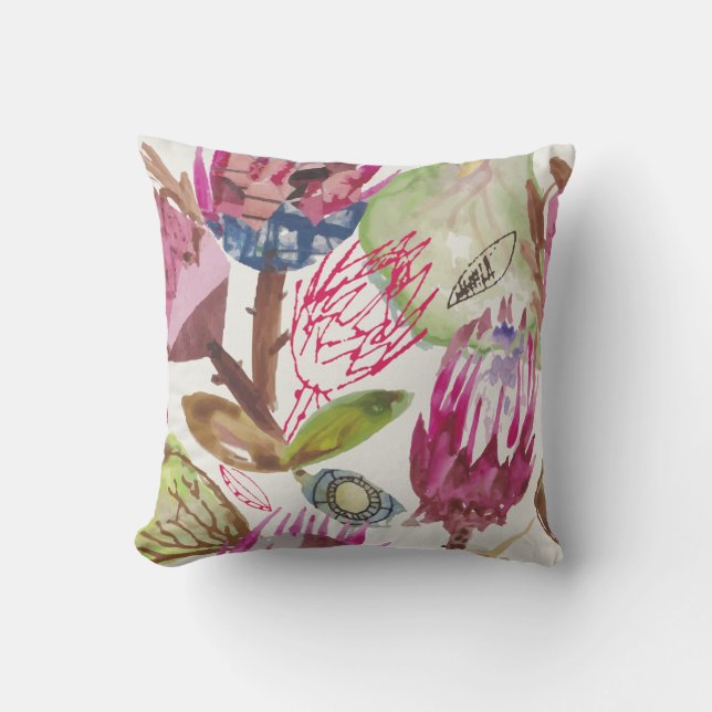 Protea / african pattern / cape town  / fynbos / cushion (Front)