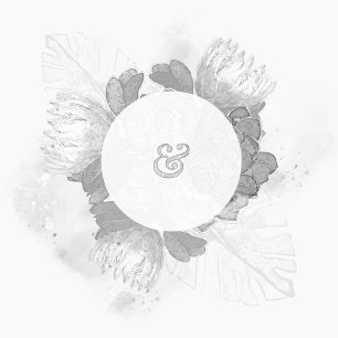 Protea and Plants Wedding Save The Date Invitation