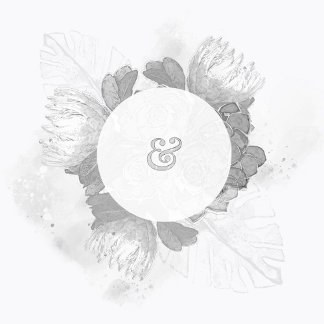 Protea and Plants Wedding Save The Date Invitation