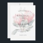 Protea Blush Watercolor Flowers Wedding Invitation<br><div class="desc">Protea  Blush Watercolor Flowers Wedding Design</div>