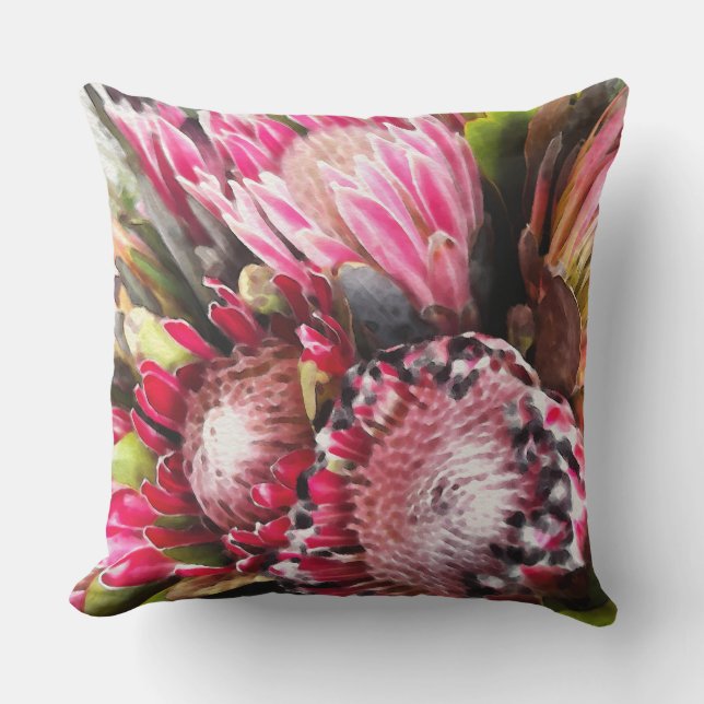 Protea Bouquet Pillow Outdoor Spring Collection 2 (Front)