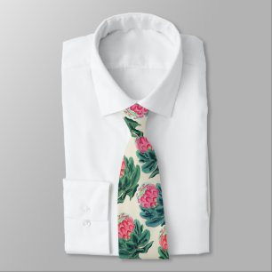 Protea Flowers Pattern  Tie
