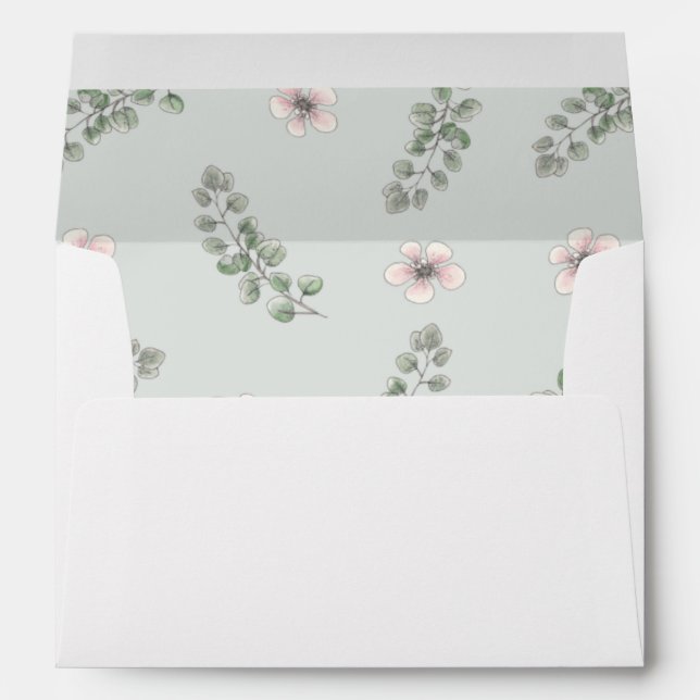 Protea Flowers Watercolor Envelope (Back (Bottom))