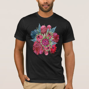 Protea & Rainforest Blooms - Bold Tropical T-Shirt