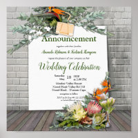 Protea -  Strelitzia Flower Announcement