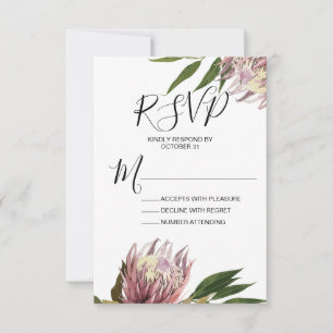Protea Wedding RSVP Response Card