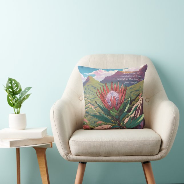 Proteas - Beauty arises from strength Cushion (Chair)