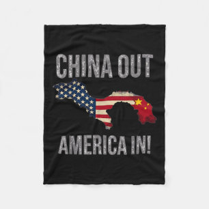 Protect America - Panama Canal - China Out - Panam Fleece Blanket