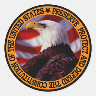 Protect And Defend Classic Round Sticker