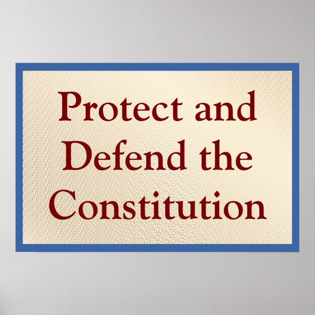 Protect and Defend the Constitution Poster (Front)
