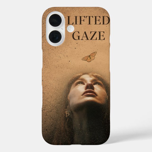 Protect and Perfect:"Lifted Gaze" iphone 16 Case  (Back)