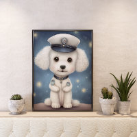 Protect and Serve: Poodle Policeman on Duty