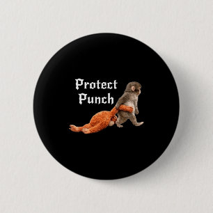 Protect baby monkey punch 6 cm round badge