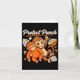 Protect baby monkey punch funny primate meme card