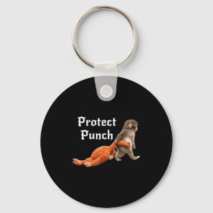 Protect baby monkey punch key ring