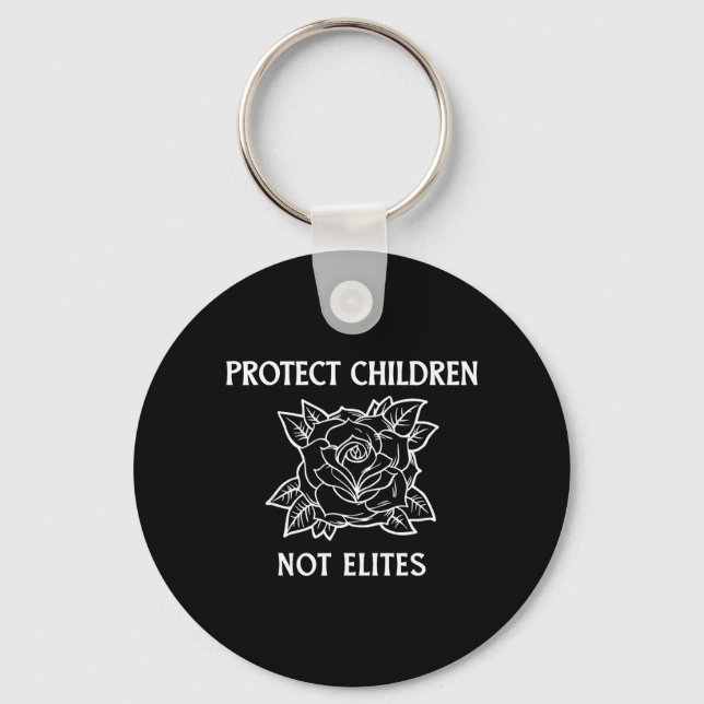 Protect children not elites key ring (Front)