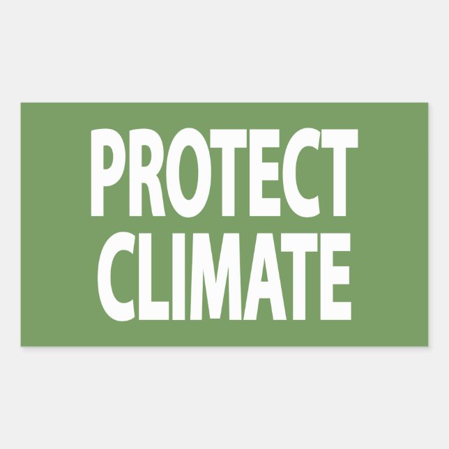 Protect climate rectangular sticker (Front)