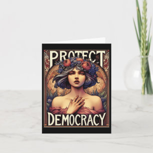Protect Democracy Political And Feminist Activism Card