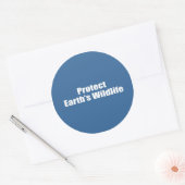 Protect Earth's Wildlife Classic Round Sticker (Envelope)