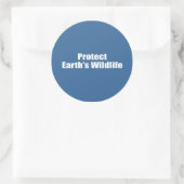 Protect Earth's Wildlife Classic Round Sticker (Bag)