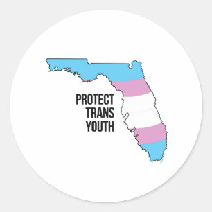 Protect Florida Trans Youth Classic Round Sticker
