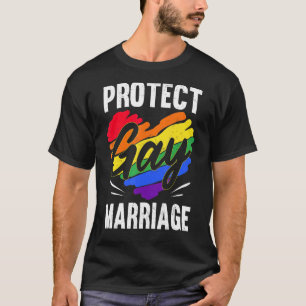 Protect Gay Marriage LGBTQ LGBT Rainbow Ally Suppo T-Shirt