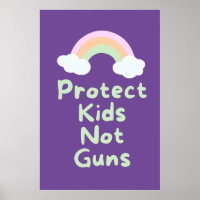 Protect Kids Not Guns Word Art 