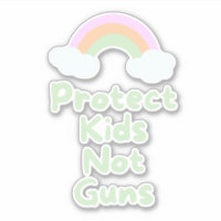 Protect Kids Not Guns Word Art Vinyl Decal