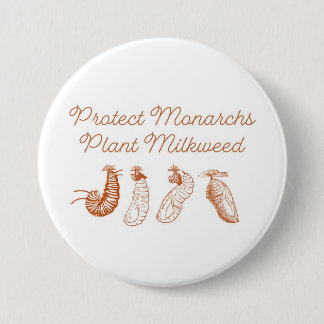 Protect Monarchs Plant Milkweed 7.5 Cm Round Badge