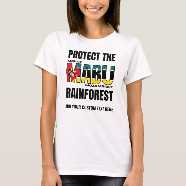Protect MOUNT MABU RAINFOREST Mozambique Flag T-Shirt (Front)