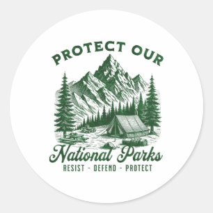 Protect National Parks  Classic Round Sticker