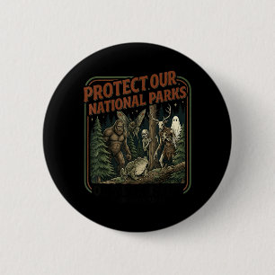 Protect National Parks Mothman Cryptid Weirdcore 6 Cm Round Badge