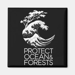 Protect Oceans And Forests Nature Lover Earth Day Magnet