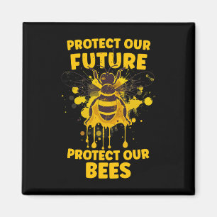 Protect Our Bees - Earth Day Bee Guy Awareness Kid Magnet