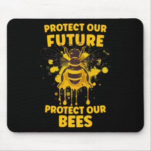 Protect Our Bees - Earth Day Bee Guy Awareness Kid Mouse Pad