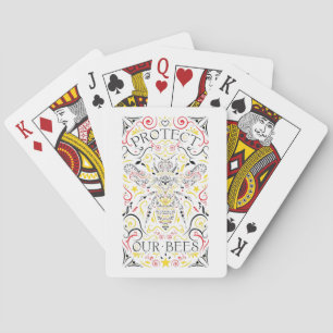 protect our bees playing cards