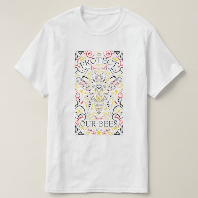 protect our bees T-Shirt (Design Front)