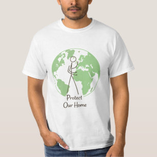 Protect Our Home" Earth T-Shirt Environmental Co