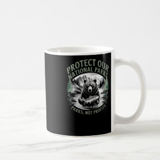 Protect Our National Parks - Bear With Fish Artwor Coffee Mug