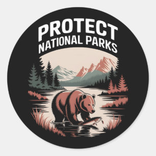 Protect Our National Parks Classic Round Sticker