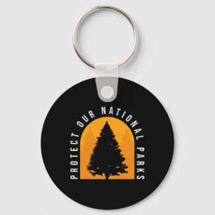 Protect Our National Parks Distressed Outdoor Wand Key Ring