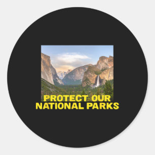Protect Our National Parks - Hiking Classic Round Sticker