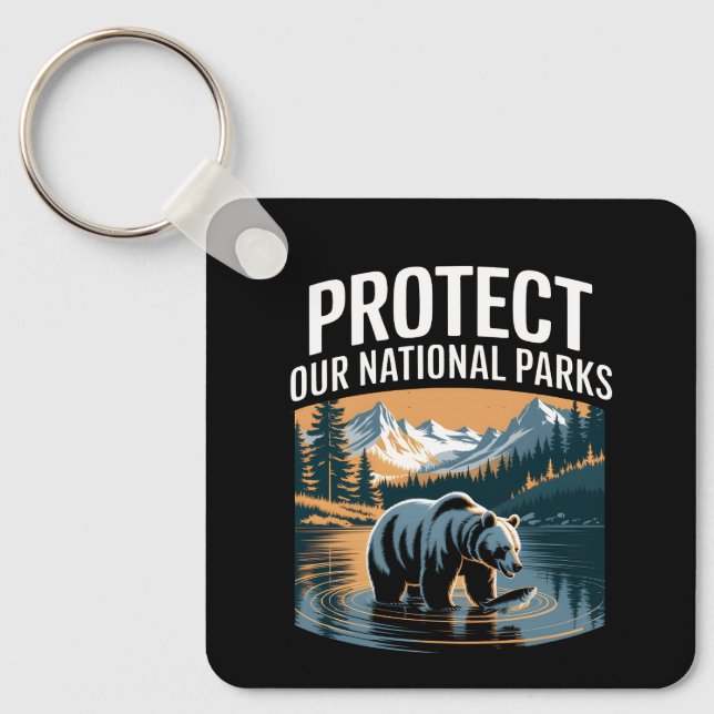 Protect Our National Parks Key Ring (Front)