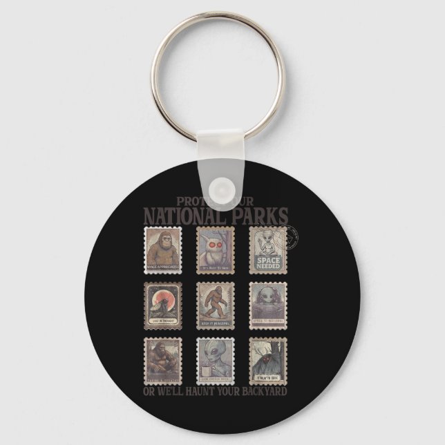 Protect Our National Parks or Haunt Your Backyard Key Ring (Front)
