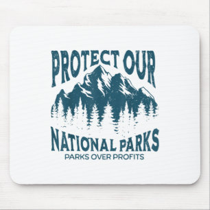Protect Our National Parks Retro Vintage Womens Me Mouse Pad