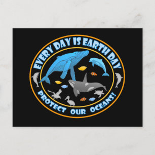 Protect Our Oceans Earth Day Postcard